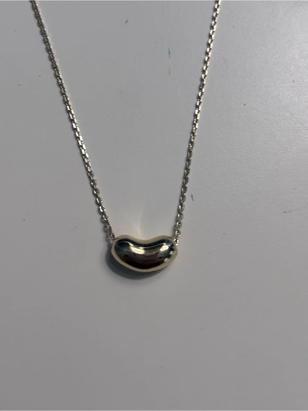 Delicate Gold Bean Pendant Necklace - Minimal Women's Jewelry